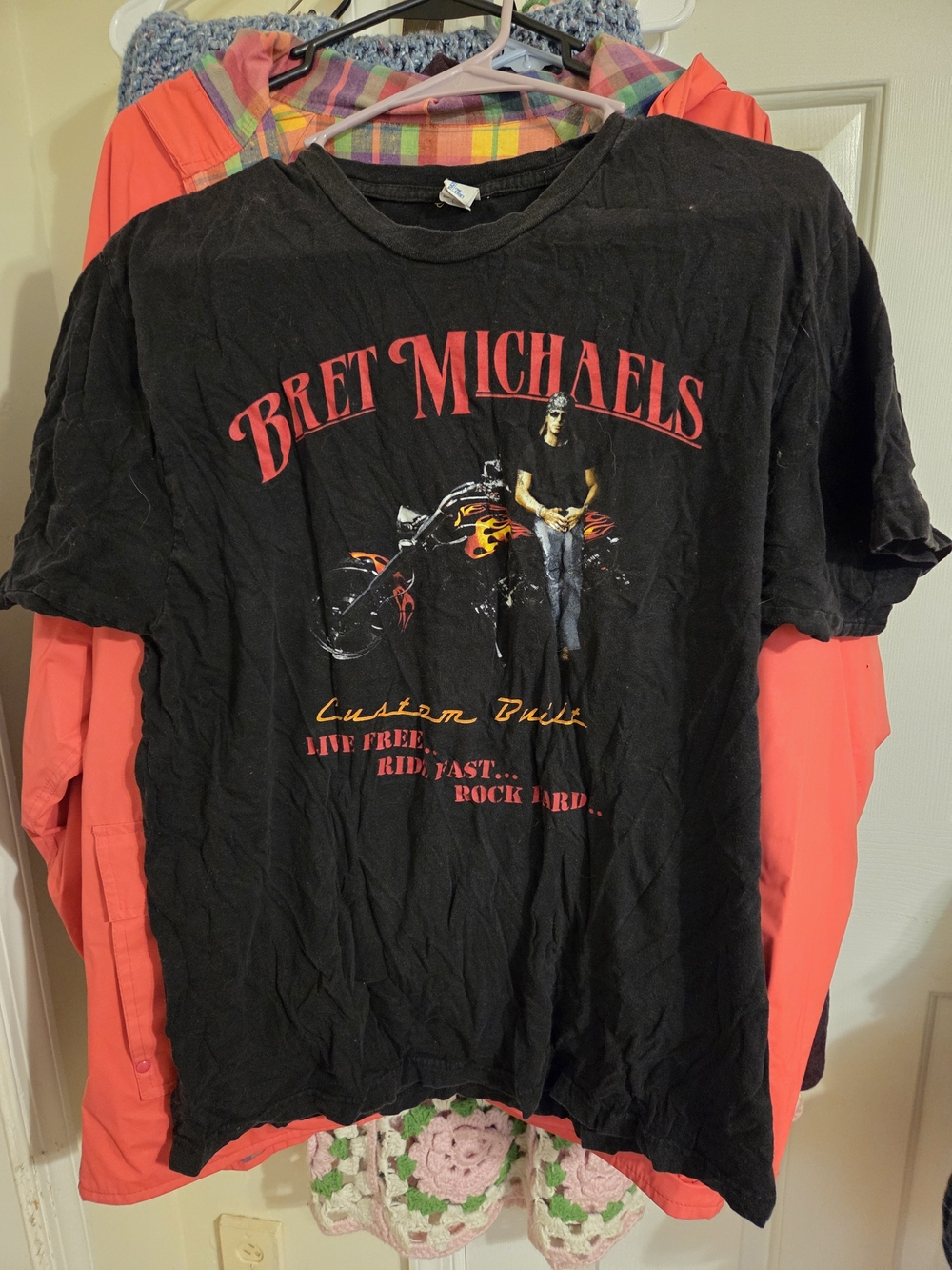 Michaels Black Graphic Tee - Live Free Motorcycle Design